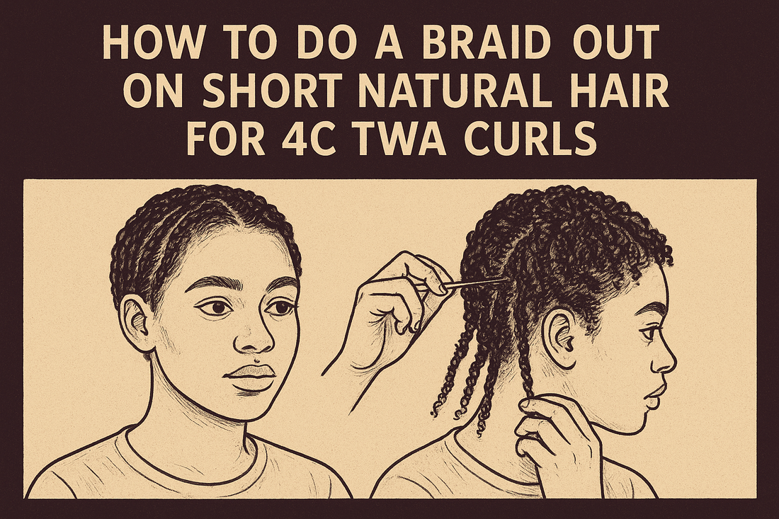 How To Do A Braid Out On Short Natural Hair For 4C TWA Curls