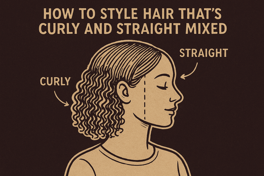 How to Style Hair That's Curly and Straight Mixed