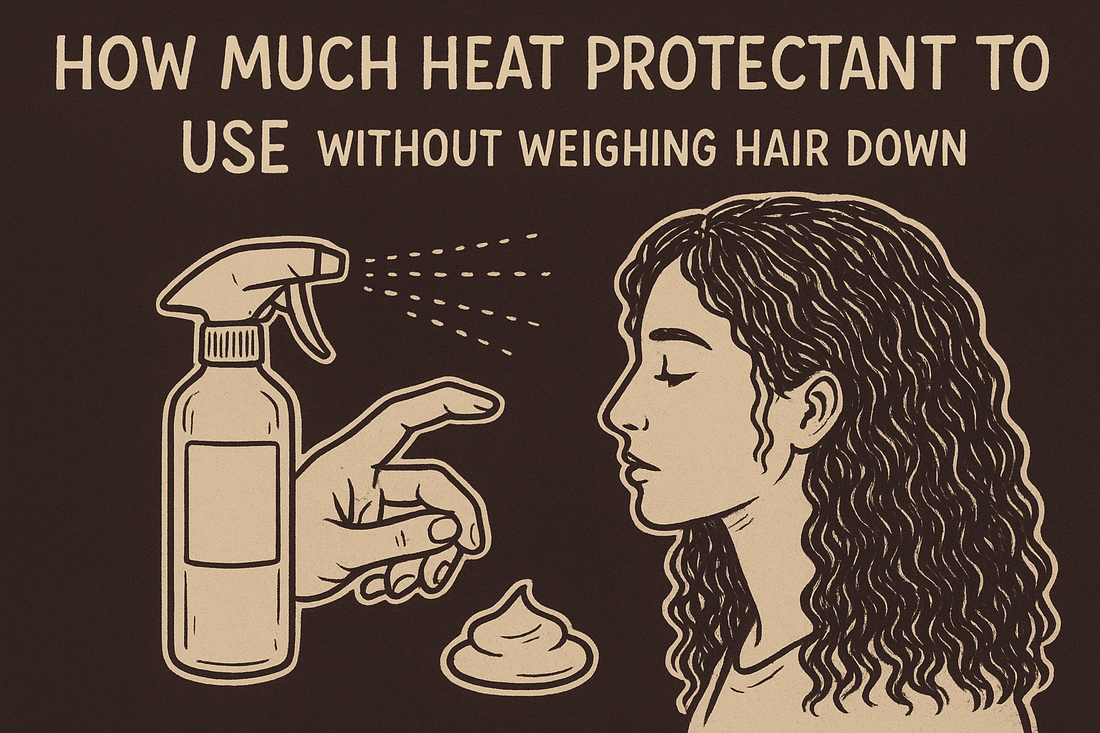 How Much Heat Protectant to Use Without Weighing Hair Down