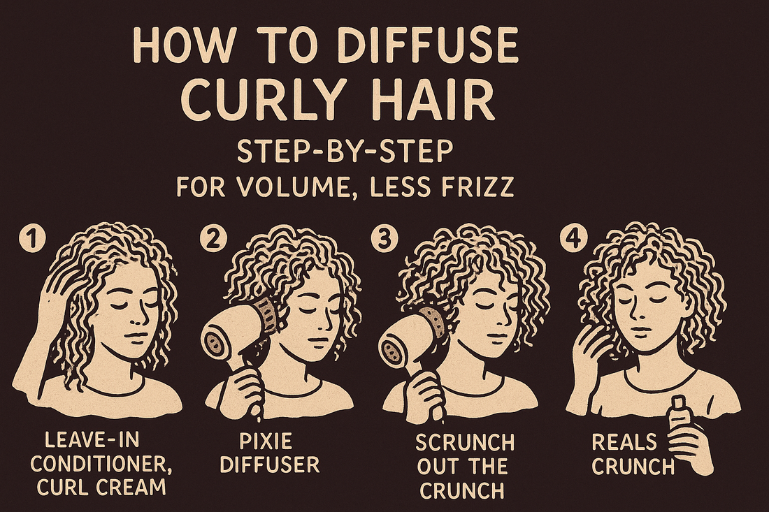 How To Diffuse Curly Hair Step-By-Step For Volume Less Frizz