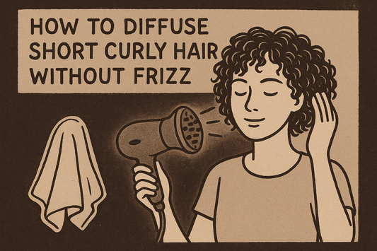 How to Diffuse Short Curly Hair without Frizz