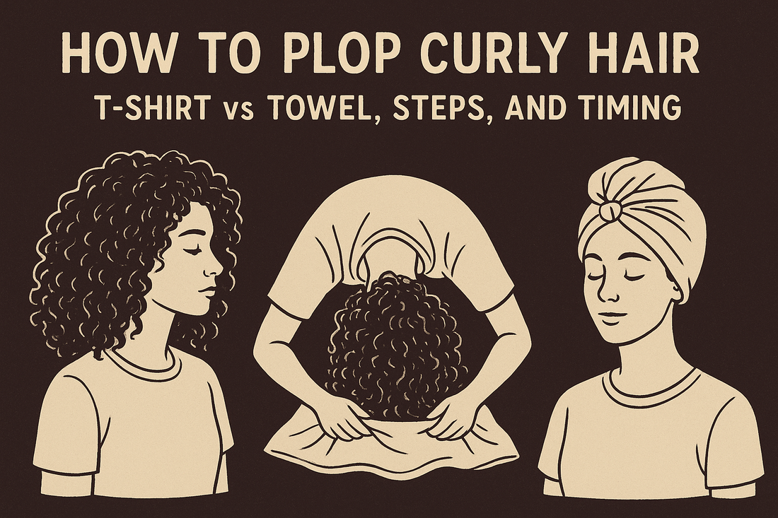 How to Plop Curly Hair: T-Shirt vs Towel, Steps, and Timing