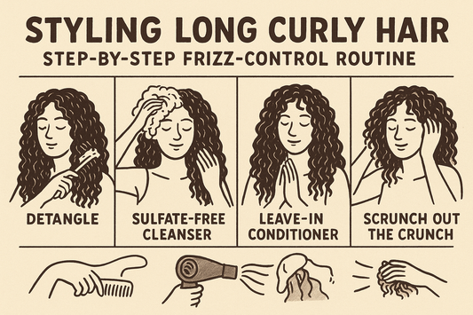 Styling Long Curly Hair: Step-By-Step Frizz-Control Routine